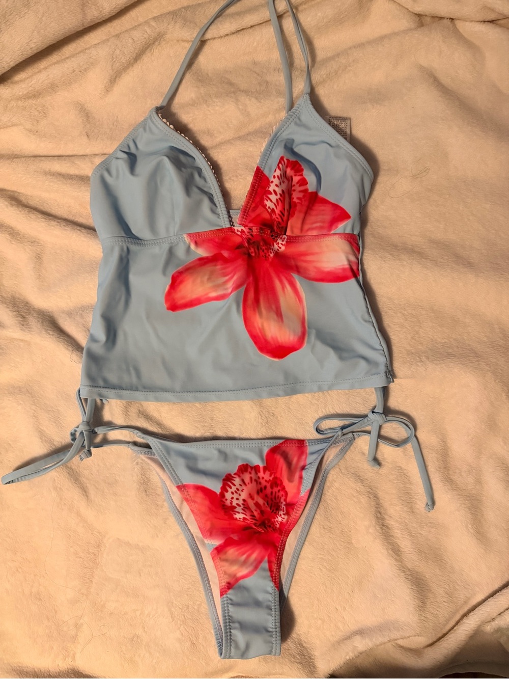 Tankini womans Two-Piece Floral One-Piece Style Swim Set
